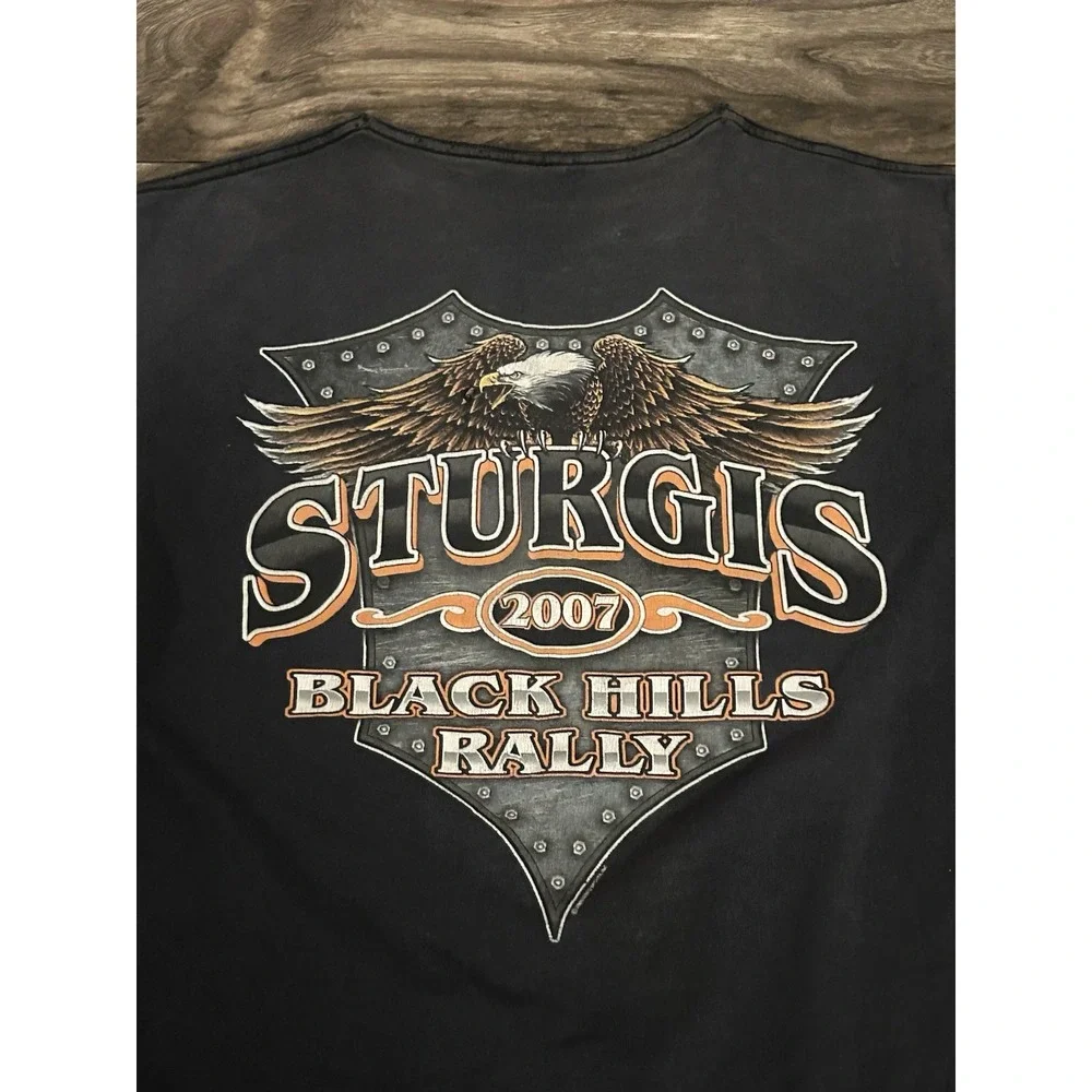 2007 Sturgis Rally Biker Motorcycle Tank‎ Top Sleeveless T Shirt Men's L 577